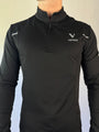 CoreZip sweater in zwart, ademend en rekbaar materiaal