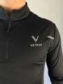Close-up van halve rits op CoreZip sporttrui