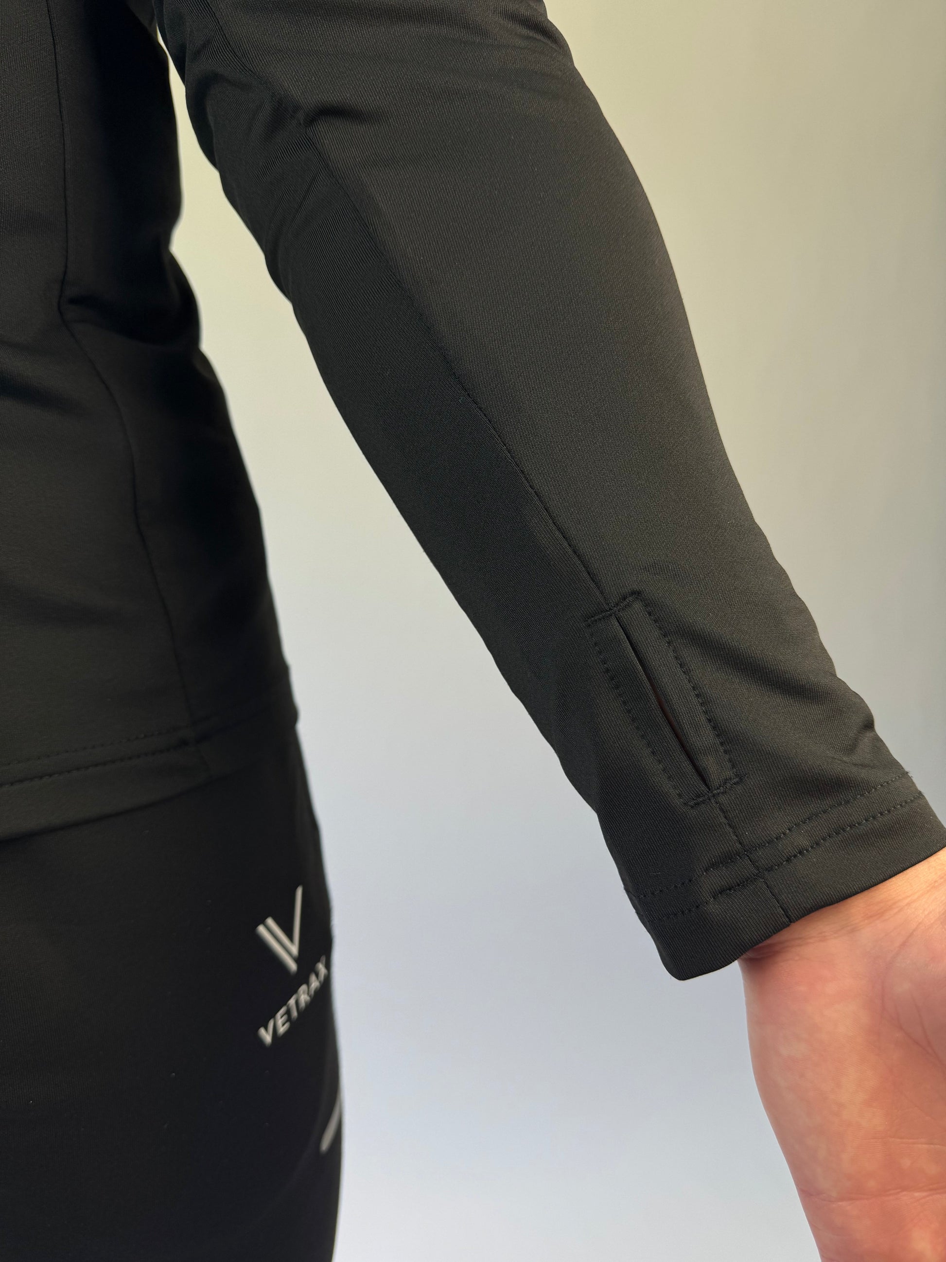 CoreZip trainingssweater zwart met halve rits voor heren